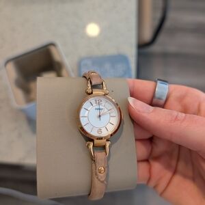 Fossil Women's Gold and Tan Watch